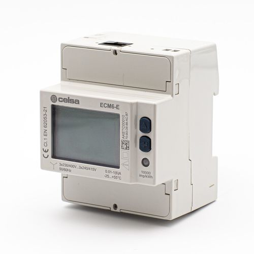 Contatore di energia elettrica trifase - ECM6-E - Celsa Messgeräte GmbH - su guida DIN / Modbus / con display LCD