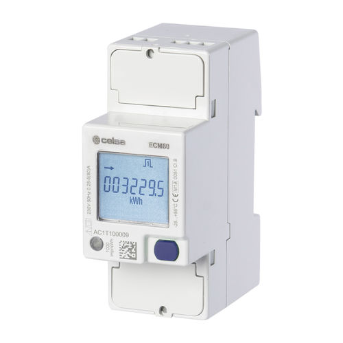 Contatore di energia elettrica monofase - WECM80-E - Celsa Messgeräte GmbH - su guida DIN / Modbus / con display LCD