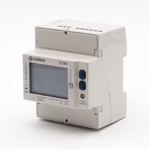 Contatore di energia elettrica trifase - ECM6 - Celsa Messgeräte GmbH - su guida DIN / con display LCD / uscita ad impulsi