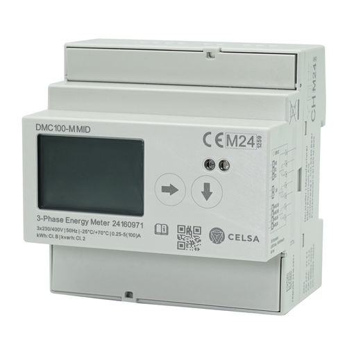 Contatore di energia elettrica trifase - DMC100-M MID - Celsa Messgeräte GmbH - su guida DIN / Modbus RTU / uscita ad impulsi