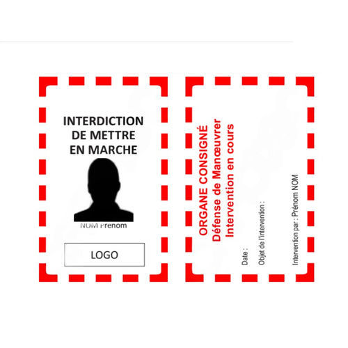 Etichetta di segnalazione - CAPIOTEC - con motivo stampato / in PVC / rettangolare