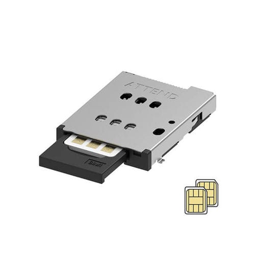 Connettore per doppia scheda SIM - 115U-B100 - ATTEND Technology Inc. - di dati / Socket / nano SIM