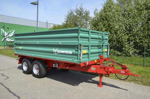 Rimorchio porta-attrezzi - TDK 800	 - Farmtech - a pianale / per profilati / a 2 assi