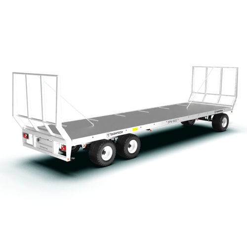 Rimorchio a pianale - DPW 1800 - Farmtech - a pianale / per balle di paglia / a 3 assi