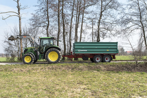 Rimorchio porta-attrezzi - TDK 1500C	 - Farmtech - a pianale / per profilati / tandem