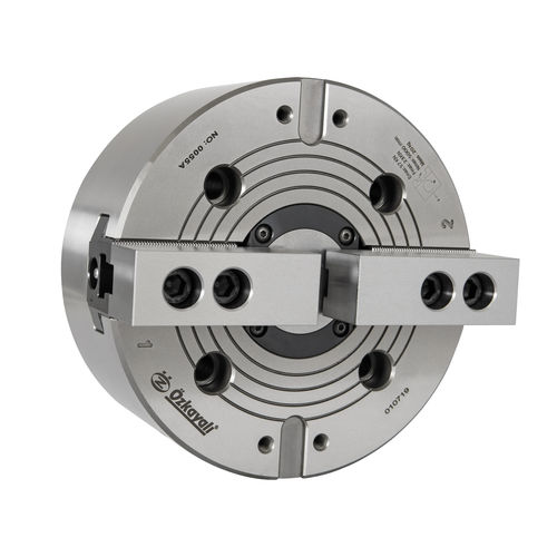 Mandrino automatico - CHS Series - Ozkayali Workholding and Spanntechnik - 2 ganasce / a centro aperto / in lega di acciaio