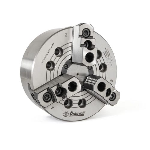 Mandrino automatico - CHB Series - Ozkayali Workholding and Spanntechnik - 3 ganasce / a centro aperto / in lega di acciaio
