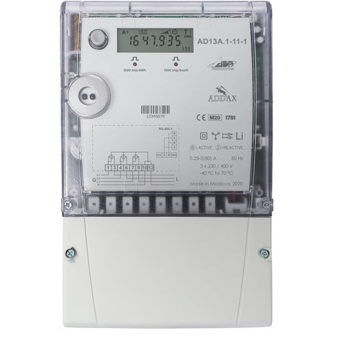 Contatore di energia elettrica trifase - AD13A.1-11-1 - ADD Grup - su guida DIN / RS-485 / 50 Hz