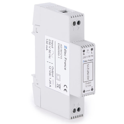 Alimentatore elettrico a commutazione - AS1M1215 - ZELEC - su guida DIN / AC/DC / stabilizzato