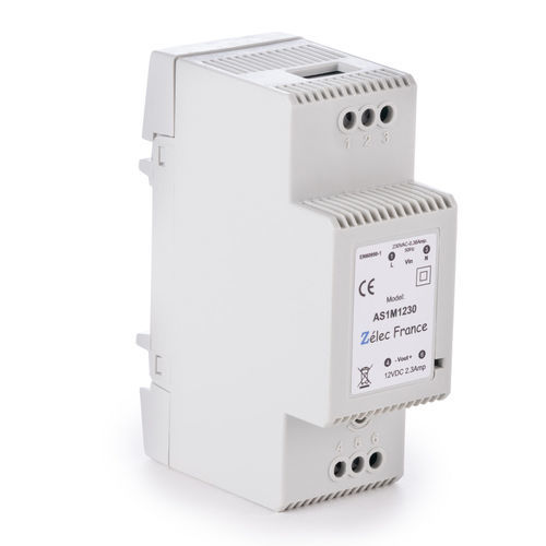 Alimentatore elettrico a commutazione - AS1M1230 - ZELEC - su guida DIN / AC/DC / stabilizzato