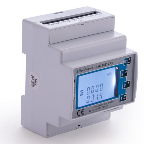 Contatore di energia elettrica trifase - EM3333TCRS - ZELEC - monofase / su guida DIN / RS-485
