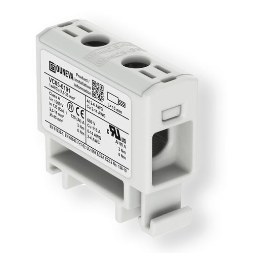 Morsetto componibile di potenza - VC05-0191 - ZELEC - su guida DIN / con connessione a vite / isolato
