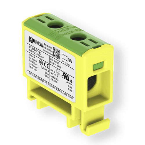 Morsetto componibile di potenza - VC05-0193 - ZELEC - su guida DIN / con connessione a vite / isolato