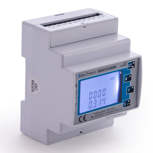 Contatore di energia elettrica trifase - EM35TCPURSM - ZELEC - monofase / su guida DIN / 50 Hz
