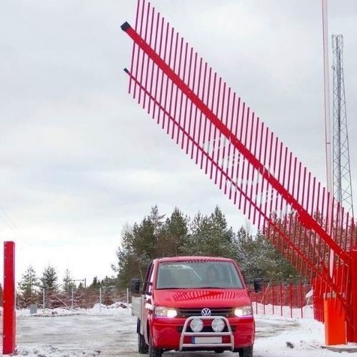Cancello scorrevole verticale - Svanen  - DEMEX - verticale / in acciaio galvanizzato a caldo / di sicurezza