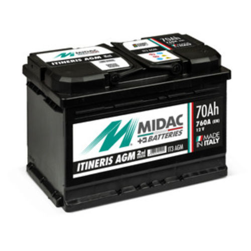 Batteria AGM - Itineris  - MIDAC SPA - a blocco / 12 V / per automobile