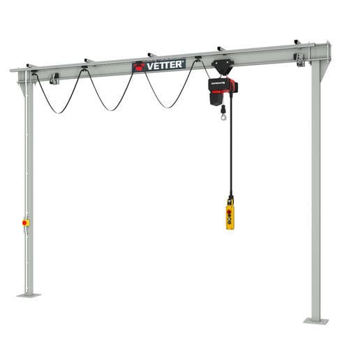 Gru a cavalletto su guida di scorrimento - P100 - VETTER Krantechnik GmbH - per officina / monotrave / elettrica