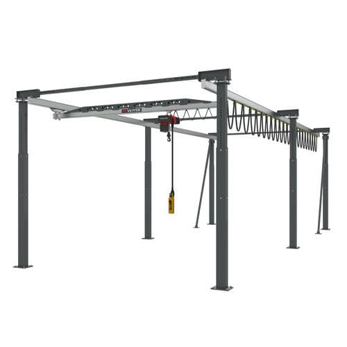 Gru a cavalletto su guida di scorrimento - ERGOLINE® - VETTER Krantechnik GmbH - per officina / in alluminio / leggera