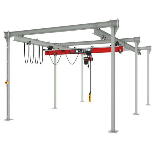 Gru a cavalletto su guida di scorrimento - P400 - VETTER Krantechnik GmbH - per officina / elettrica / aerea
