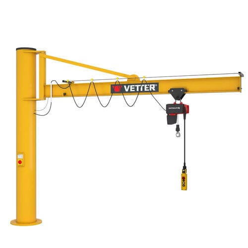 Gru a bandiera a colonna - PS - VETTER Krantechnik GmbH - a muro / 270° / con comando elettrico