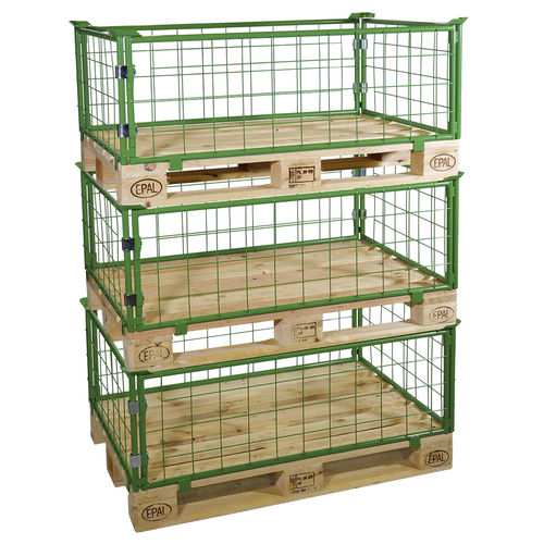 Paretale per pallet in metallo - AR8001200XXXX6017S1 - FEIL rolltainer GmbH - pieghevole / in rete metallica / salvaspazio