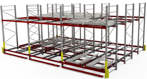 Scaffalatura per movimentazione - Fluxus Solutions GmbH - dinamica / LIFO / a gravità