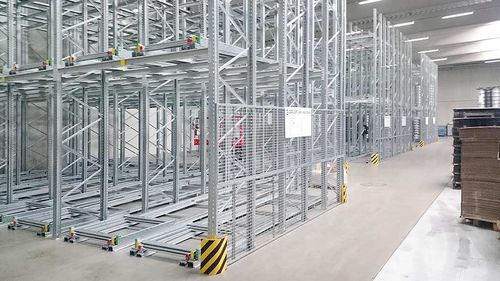 Carrello di stoccaggio - Galler Lager- und Regaltechnik GmbH - di carico / in acciaio / per pallet