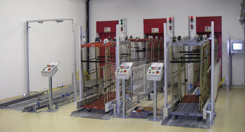 Sistema di trasporto di roll-container - Gilgen Logistics AG Intralogistik Gesamtsysteme - di trasporto / automatizzato