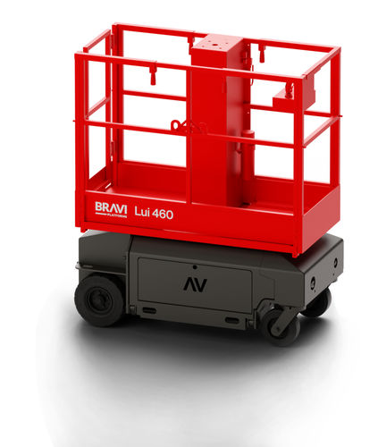 Piattaforma di sollevamento mobile - Lui 460 - BRAVI PLATFORMS - con alimentazione a batteria / per corsie strette / compatta