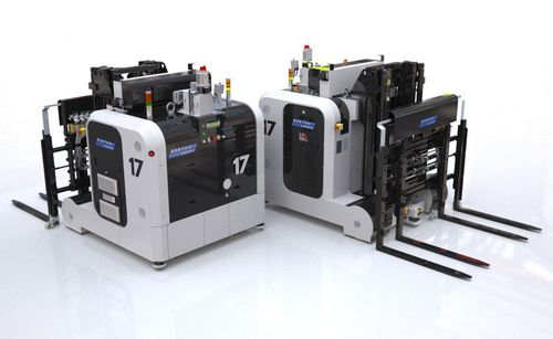 Accatastatore a guida automatica - System Logistics S.p.A. - a batteria / di produzione / per corsie strette