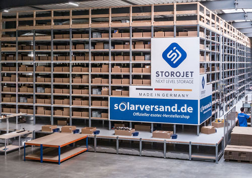 Scaffalatura per magazzino di stoccaggio - ICO Innovative Computer GmbH Storojet GmbH - con ripiani / dinamica / regolabile