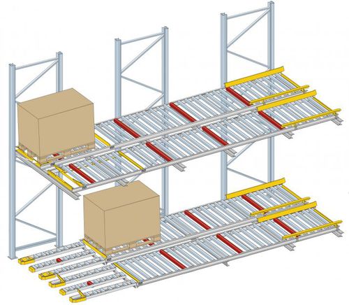 Scaffalatura a rulli - KRAUS Betriebsausstattung und Fördertechnik GmbH - da trasporto / per trasporto / fissa