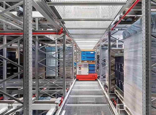 Trasloelevatore per magazzino - SMB International GmbH - per sistema di contenitori