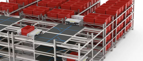 Sistema di stoccaggio con navetta - StoreBiter® OLS X - GEBHARDT Intralogistics Group
