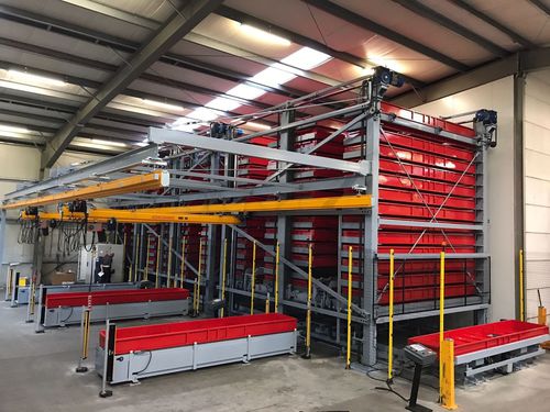 Magazzino automatico verticale - CIAMPALINI COSTRUZIONI MECCANICHE SRL - di pallets / per rotoli / per tubi