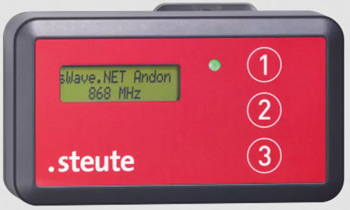 Pulsante tattile - RF MAKD 3F-NET - steute Technologies GmbH & Co. KG - IP40 / a resistenza chimica / luminoso a LED