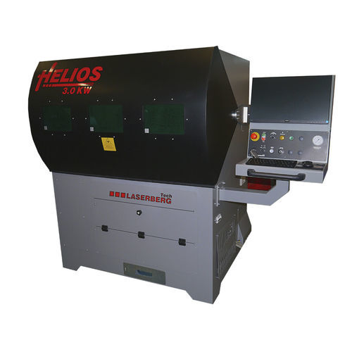 Macchina da taglio laser a fibra - HELIOS - LASERBERG TECH SRL - per alluminio / per acciaio inossidabile / per acciaio