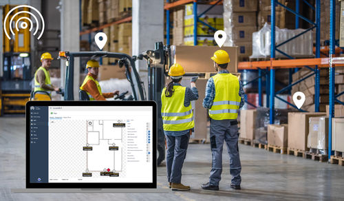 Piattaforma web industriale - LocateBLE - BlueUp Srl - in tempo reale