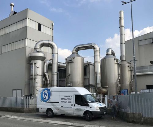 Braccio aspirante fisso - L.M. TECNOLOGIE DELL’ARIA SRL - articolato / per polveri / per gas