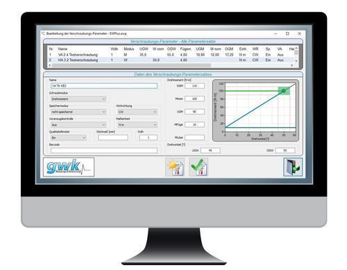 Pacchetto di software di parametrizzazione - EasyWin ® - GWK Norbert Gerlach GmbH & Co. KG - di basi di dati / di analisi di dati / di gestione dati