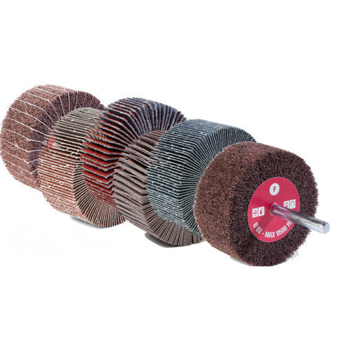 Ruota lamellare con gambo - CTA CALFLEX SRL - rivestita di abrasivo / in tessuto non tessuto