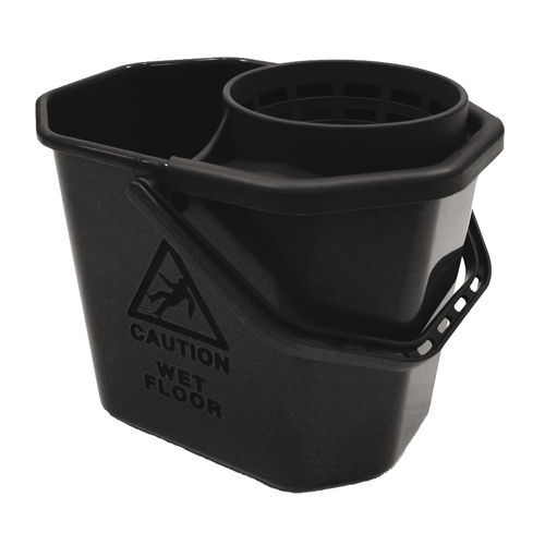 Secchio con strizzatore - ICA - in plastica / rettangolare / con impugnatura