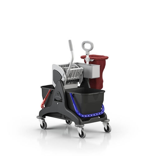 Carrello di lavaggio - LINEN 21 - ICA - in plastica / con cestello / porta-contenitori