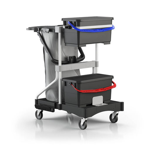 Carrello di lavaggio - ICA - in acciaio inossidabile / per recipienti / a 4 ruote motrici