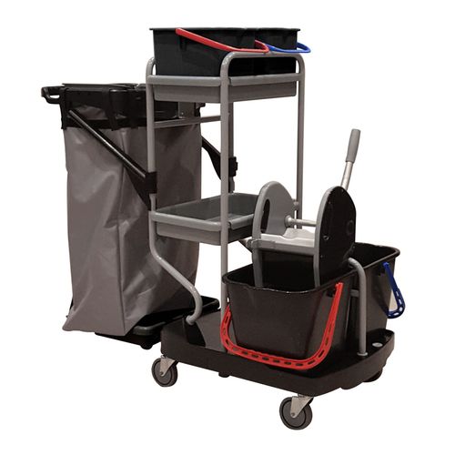 Carrello di lavaggio - COMPACT 7 - ICA - in acciaio inossidabile / porta-contenitori / a 4 ruote motrici