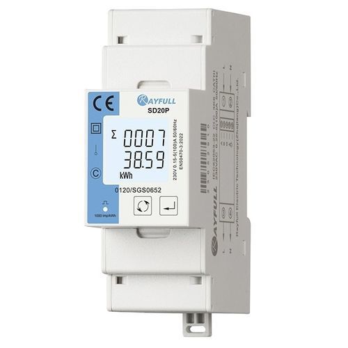 Contatore di energia elettrica certificato MID - SD20P - Rayfull Electric Technology(Zhejiang)Co., Ltd. - monofase / su guida DIN / con display LCD