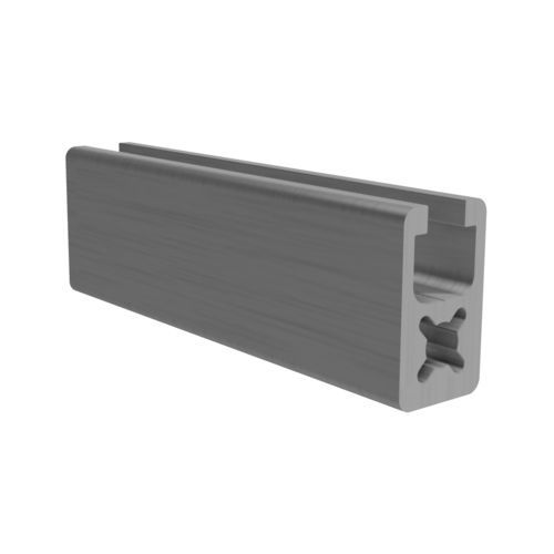 Profilo in alluminio anodizzato - B0250 - trimat srl - con scanalature / rettangolare / ad uso industriale