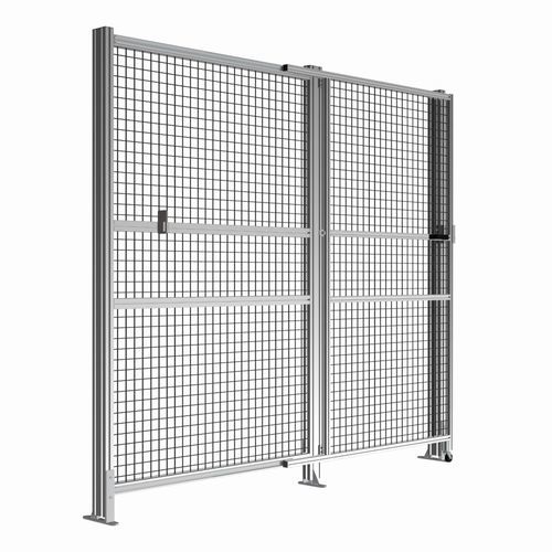Porta scorrevole - 5415 series - trimat srl - in alluminio / in acciaio galvanizzato / in rete metallica