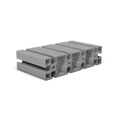 Profilo in alluminio anodizzato - B1460 - trimat srl - con scanalature / rettangolare / ad uso industriale