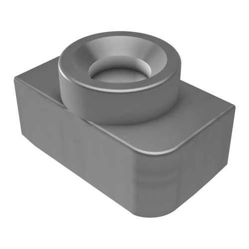 Dado a collarino - F2806 - trimat srl - in acciaio galvanizzato / filettato / per assemblaggio di profilati